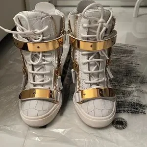 GIUSEPPEZANOTTI  GOLD×SILVER wedge 37H Giuseppe Zanotti | Shoes | Giuseppe Zanotti Silver And Gold
